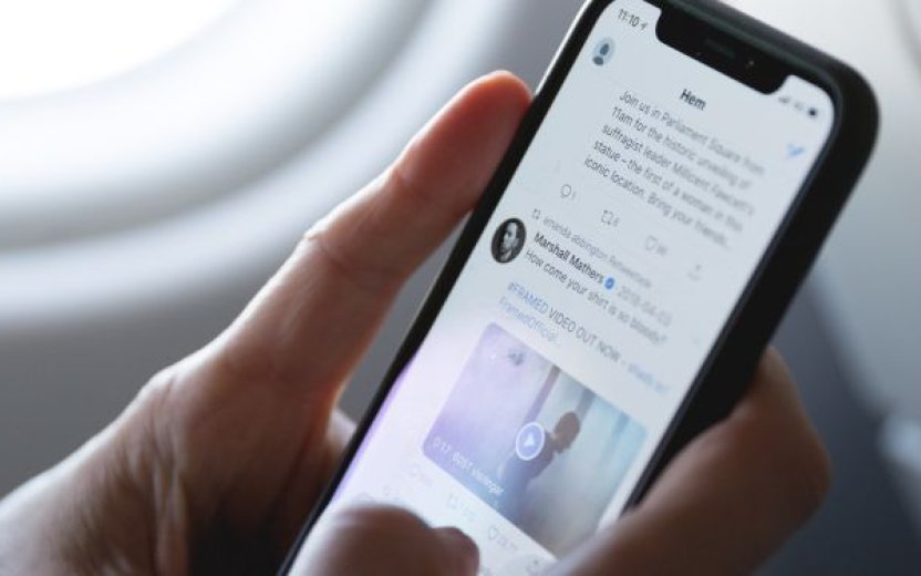 twitter app on a phone