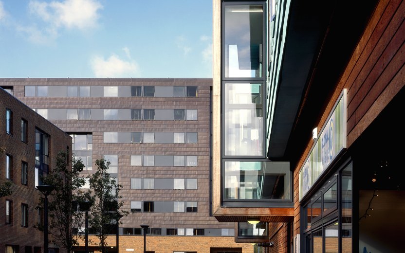 Buildings in an urban setting