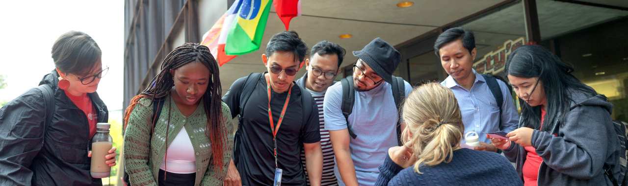 Students at International Fair