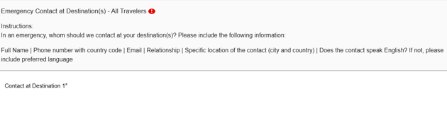 Travel Registry - Form View B