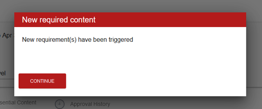 New Requirements - Travel Registry