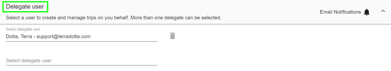 Delegating travel screenshot