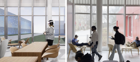 People using VR headsets 