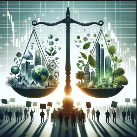 Ethical consumption scale illustration 