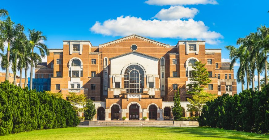 Library building of National Taiwan University in Taipei.