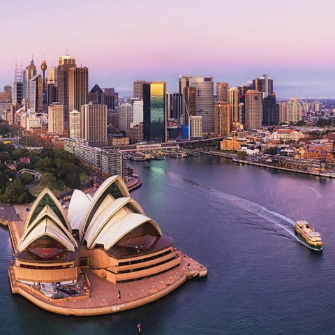 Aerial view of Sydney.