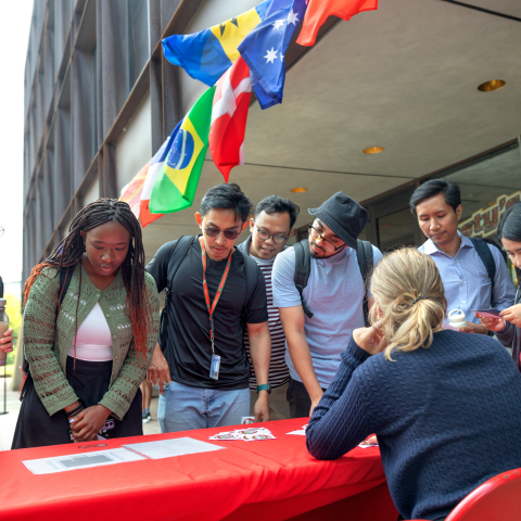 Students at International Fair
